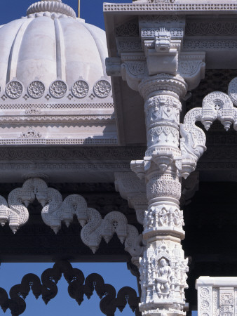 Shri Swaminarayan Mandir, Hindu Temple, Neasden, London by David Churchill Pricing Limited Edition Print image