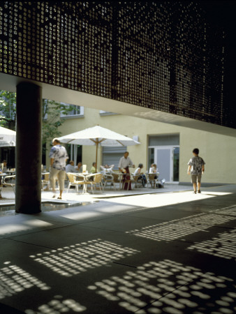 Funf Hofe, Munich Germany, Cafe Area, Architect: Herzog De Meuron by James Balston Pricing Limited Edition Print image