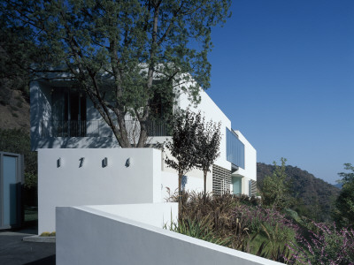 Oshry Residence, Bel Air, California, Exterior From Entrance Drive, Spf Architects by John Edward Linden Pricing Limited Edition Print image