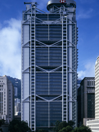 Hong Kong And Shanghai Bank, 1979 -1986, Exterior, Architect: Sir Norman Foster And Partners by Ian Lambot Pricing Limited Edition Print image