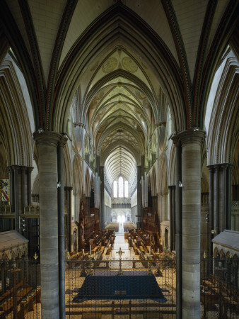 Salisbury Cathedral, Wiltshire, England, Interior From The Altar by Mark Fiennes Pricing Limited Edition Print image