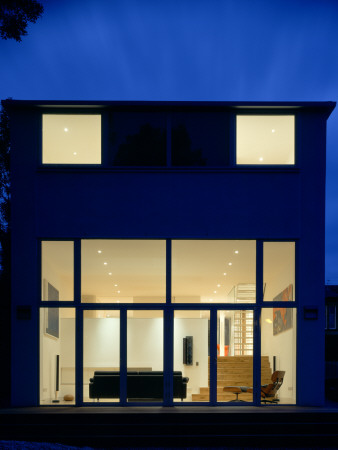 Private House Ddp, Glasgow, Scotland, Rear Elevation Dusk, Architect: The Davis Duncan Partnership by Keith Hunter Pricing Limited Edition Print image