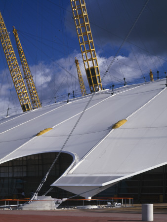 O2 Arena (Millennium Dome), Greenwich, Daytime Exterior, Close-Up Detail Roof And Pylons by Nicholas Kane Pricing Limited Edition Print image