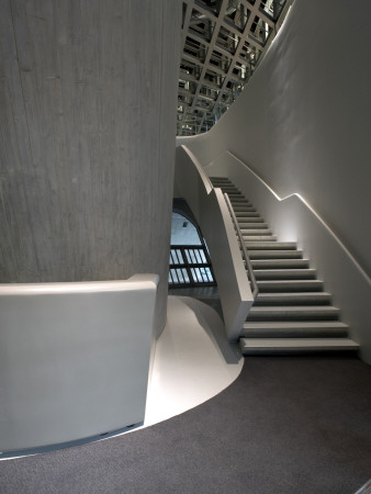 Phaeno Science Centre, Wolfsburg, 2005, Staircase Leading Up From Western Entry Conce by Richard Bryant Pricing Limited Edition Print image