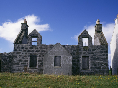Abandoned 19Th Century Granite Croft House- Roofless Ruin, Dormer Windows Intact, Tiree, Scotland by Philippa Lewis Pricing Limited Edition Print image