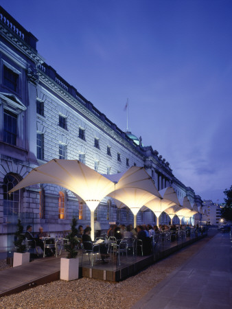 Somerset House Terrace Restaurant, London, Evening View, Dixon Jones Architects by Peter Durant Pricing Limited Edition Print image