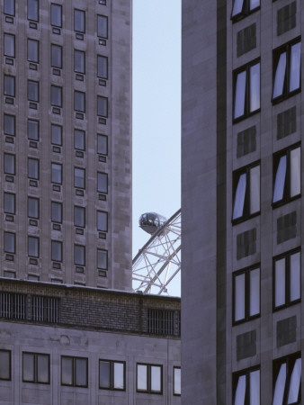 British Airways London Eye, London, The Wheel In Between Buildings, Marks Barfield Architects by Peter Durant Pricing Limited Edition Print image