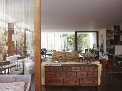 Casa D'agua, Sao Paulo 2004, Living Room, Architect: Isay Weinfeld by Richard Powers Pricing Limited Edition Print image