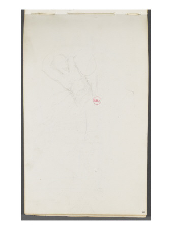 Carnet De Dessins : Buste De Femme Nue Bras Levés by Gustave Moreau Pricing Limited Edition Print image
