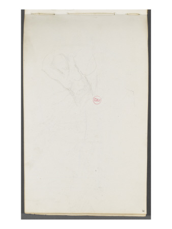 Carnet De Dessins : Buste De Femme Nue Bras Leves by Gustave Moreau Pricing Limited Edition Print image