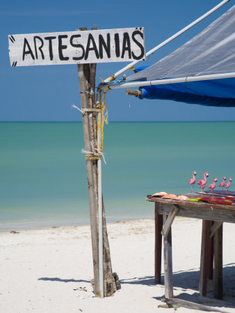 Beach Sign, Celestun, Mexico by Julie Eggers Pricing Limited Edition Print image