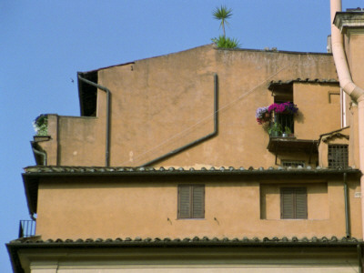 Roman Balcony With Flowers And Palms by Eloise Patrick Pricing Limited Edition Print image