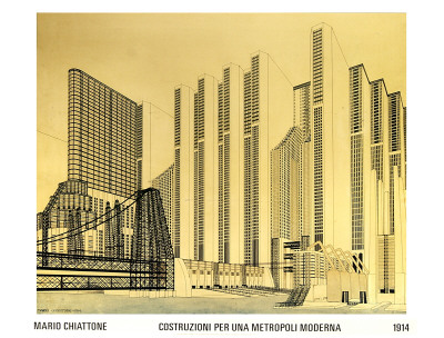 Metropoli Moderna, 1914 by Mario Chiattone Pricing Limited Edition Print image