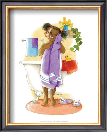 Bath Time Giggles (Girl) by Sylvia Walker Pricing Limited Edition Print image
