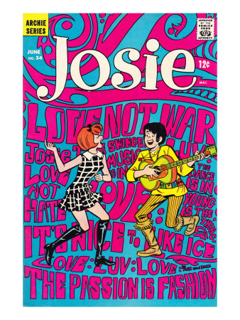 Archie Comics Retro: Josie Comic Book Cover #34 (Aged) by Dan Decarlo Pricing Limited Edition Print image