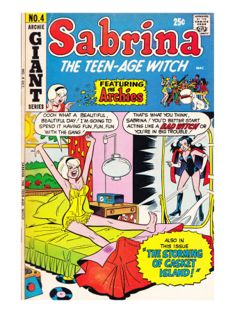 Archie Comics Retro: Sabrina The Teen-Age Witch Comic Book Cover #4 Featuring The Archies (Aged) by Dan Decarlo Pricing Limited Edition Print image