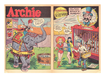 Archie Comics Retro: Archie Comic Spread Circus Serenade  (Aged) by Harry Sahle Pricing Limited Edition Print image