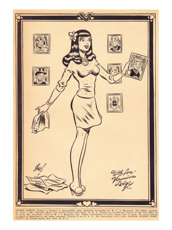 Archie Comics Retro: Archie Comic Panel With Love Veronica Lodge (Aged) by Harry Sahle Pricing Limited Edition Print image