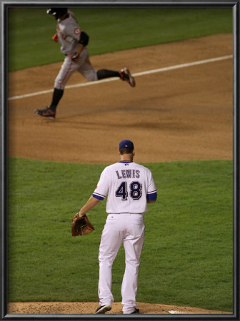 San Francisco Giants V Texas Rangers, Game 3: Colby Lewis,Andres Torres by Doug Pensinger Pricing Limited Edition Print image