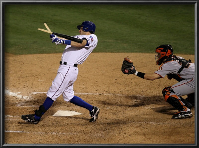 San Francisco Giants V Texas Rangers, Game 3: Ian Kinsler by Stephen Dunn Pricing Limited Edition Print image