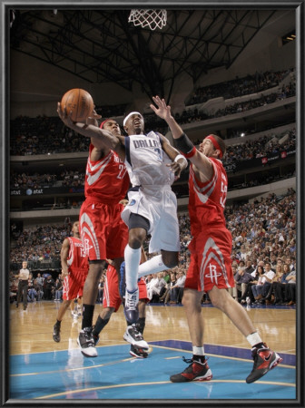 Houston Rockets V Dallas Mavericks: Jason Terry, Jordan Hill And Brad Miller by Danny Bollinger Pricing Limited Edition Print image