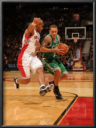 Boston Celtics V Toronto Raptors: Delonte West And Leandro Barbosa by Ron Turenne Pricing Limited Edition Print image