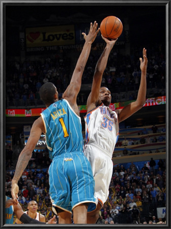 New Orleans Hornets V Oklahoma City Thunder: Kevin Durant And Trevor Ariza by Layne Murdoch Pricing Limited Edition Print image