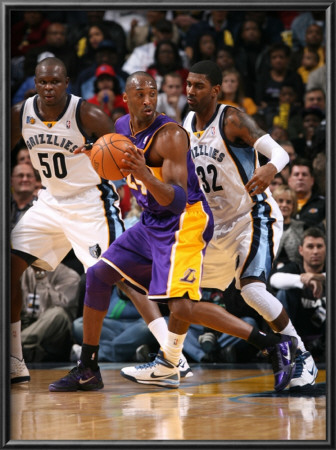 Los Angeles Lakers V Memphis Grizzlies: Kobe Bryant And O.J. Mayo by Joe Murphy Pricing Limited Edition Print image