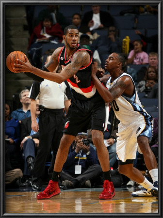 Portland Trail Blazers V Memphis Grizzlies: Lamarcus Aldridge And Darrell Arthur by Joe Murphy Pricing Limited Edition Print image