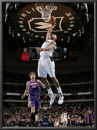 Phoenix Suns V Dallas Mavericks: Caron Butler And Robin Lopez by Glenn James Pricing Limited Edition Print image