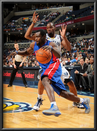 Detroit Pistons V Memphis Grizzlies: Will Bynum And Sam Young by Joe Murphy Pricing Limited Edition Print image