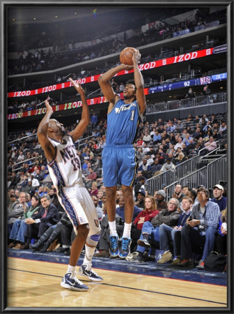 Washington Wizards V New Jersey Nets: Nick Young And Quinton Ross by David Dow Pricing Limited Edition Print image