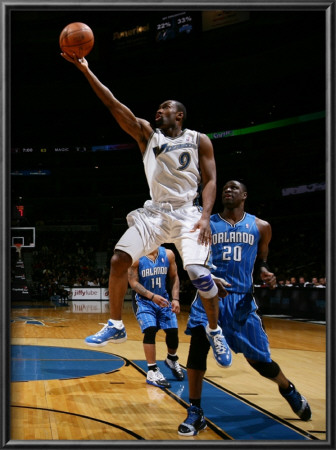 Orlando Magic V Washington Wizards: Gilbert Arenas And Mickael Pietrus by Ned Dishman Pricing Limited Edition Print image
