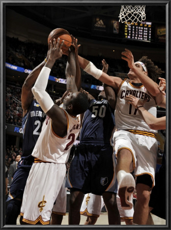 Memphis Grizzlies V Cleveland Cavaliers: Rudy Gay, Zach Randolph, J.J. Hickson And Anderson Varejao by David Liam Kyle Pricing Limited Edition Print image