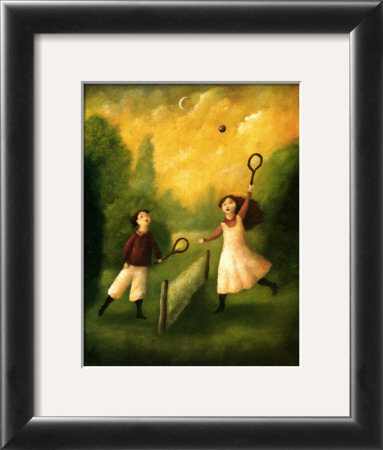 Children Playing Tennis by Mary Mackey Pricing Limited Edition Print image