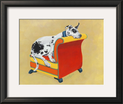 Great Dane On Orange by Carol Dillon Pricing Limited Edition Print image