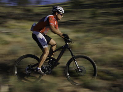 Fast Moving Mountain Biker, Mt. Bike by Michael Brown Pricing Limited Edition Print image