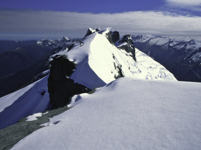 Climbing Up A Ridge On Mt. Aspiring, New Zealand by Michael Brown Pricing Limited Edition Print image