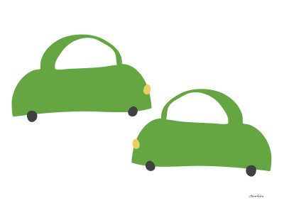 Green Cabs by Avalisa Pricing Limited Edition Print image