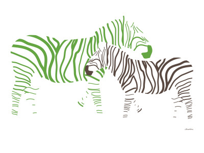 Green Zebra by Avalisa Pricing Limited Edition Print image