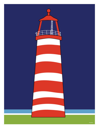 Red Lighthouse by Avalisa Pricing Limited Edition Print image