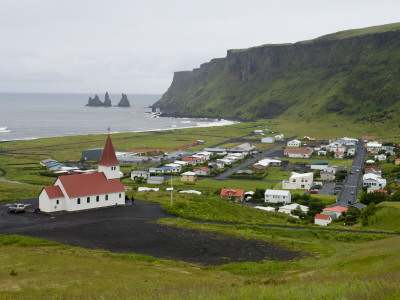Town Of Vik, South Coast Of Iceland by Inaki Relanzon Pricing Limited Edition Print image