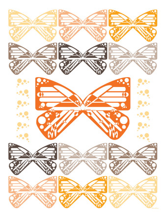Orange Butterfly Patch by Avalisa Pricing Limited Edition Print image