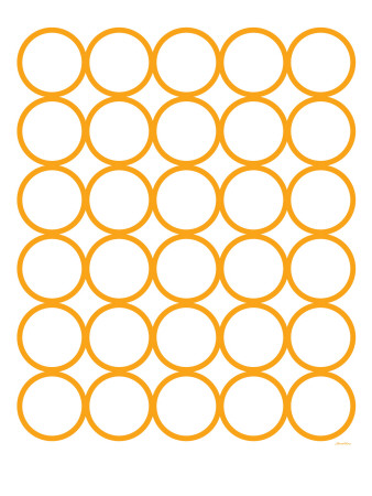 Orange Circles by Avalisa Pricing Limited Edition Print image