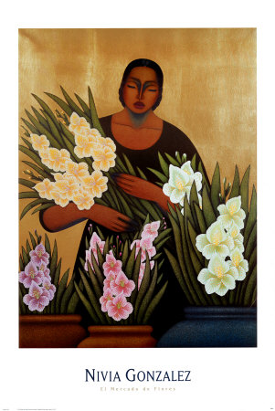 El Mercado De Flores by Nivia Gonzalez Pricing Limited Edition Print image