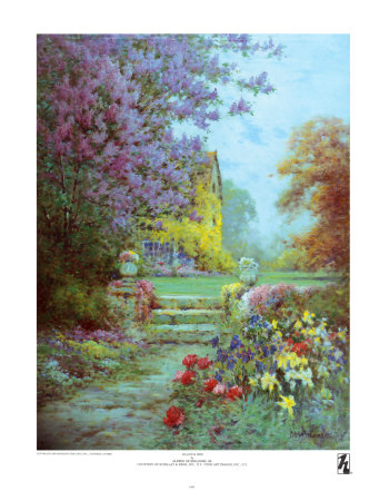 Lilacs And Iris by Alfred Fontville De Breanski Pricing Limited Edition Print image