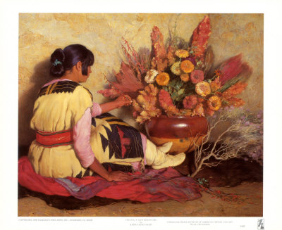 Crucita, A Taos Indian Girl by Joseph Henry Sharp Pricing Limited Edition Print image