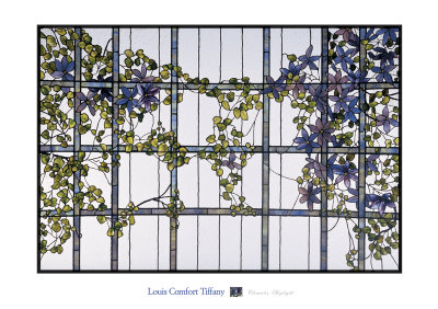 Clematis Skylight, C.1915 by Louis Comfort Tiffany Pricing Limited Edition Print image
