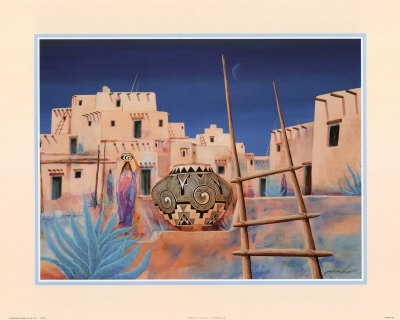 Adobe With Clay Pot by J. Prindiville Pricing Limited Edition Print image