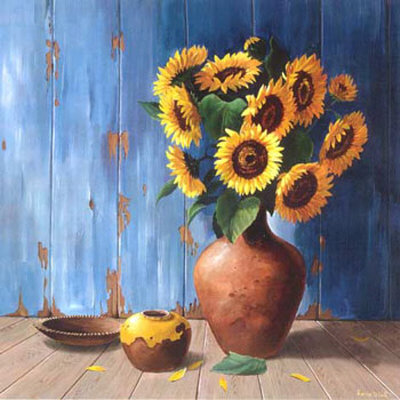 Harvest Of Sunflowers by Karin Valk Pricing Limited Edition Print image